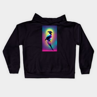 Psychedelic Bird Design Kids Hoodie